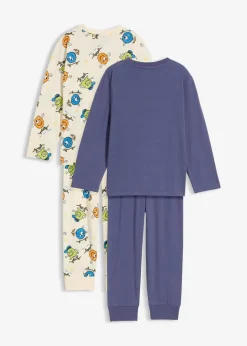 Kinder bonprix Jungen·Nachtwäsche|Pyjama aus reiner Bio-Baumwolle (4-tlg.Set)