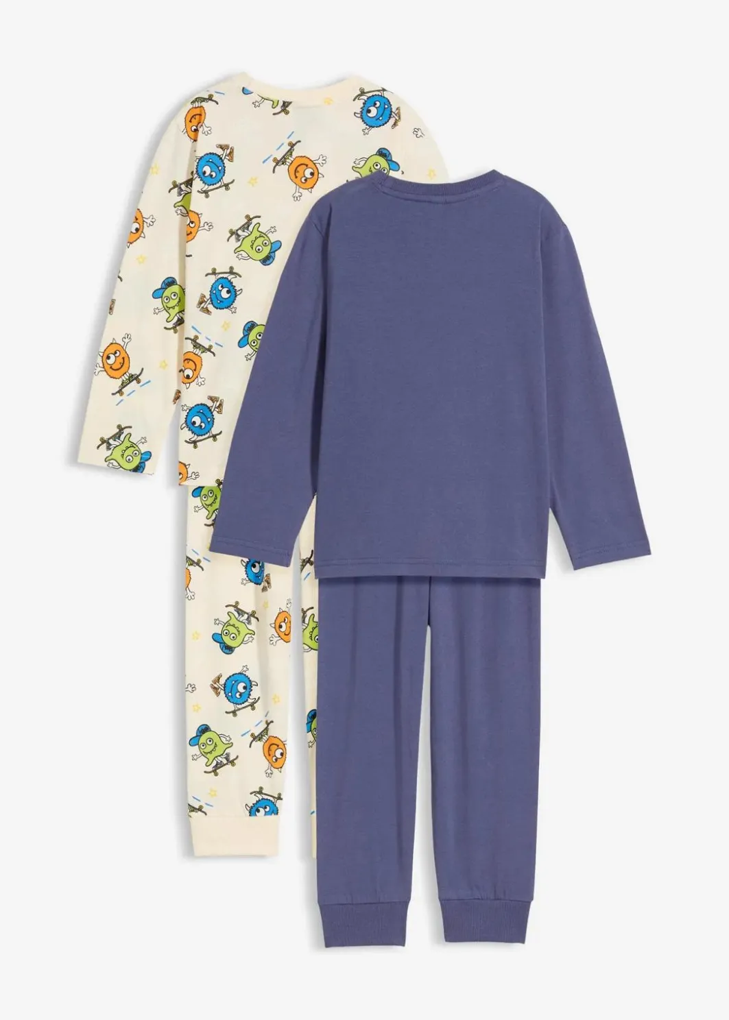 Kinder bonprix Jungen·Nachtwäsche|Pyjama aus reiner Bio-Baumwolle (4-tlg.Set)