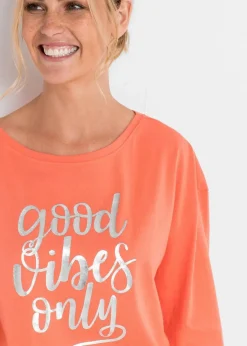 Damen bonprix Wäsche·Nachtwäsche|Nachhaltigere Materialien|Pyjama aus reiner Bio-Baumwolle