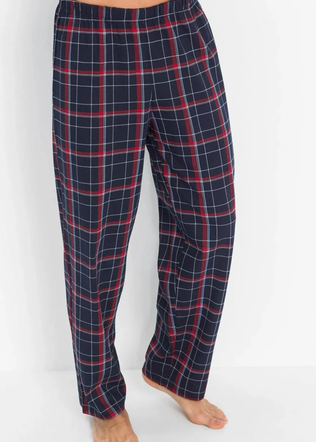 Herren bonprix Pyjamas|Große Größen|Pyjama aus reiner Bio-Baumwolle mit langen Ärmeln.