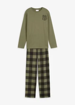 Kinder bonprix Jungen·Nachtwäsche|Pyjama aus reiner Bio-Baumwolle (2-tlg. Set)