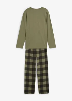 Kinder bonprix Jungen·Nachtwäsche|Pyjama aus reiner Bio-Baumwolle (2-tlg. Set)