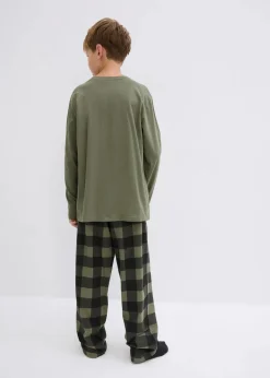 Kinder bonprix Jungen·Nachtwäsche|Pyjama aus reiner Bio-Baumwolle (2-tlg. Set)