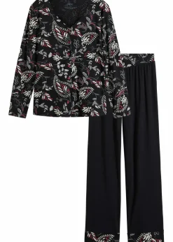 Damen bonprix Wäsche·Nachtwäsche|Nachhaltigere Materialien|Pyjama aus reiner Bio-Baumwolle
