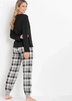 Damen bonprix Nachhaltigere Materialien|Nachtwäsche|Pyjama aus reiner Bio-Baumwolle