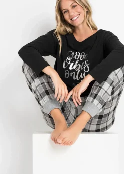 Damen bonprix Nachhaltigere Materialien|Nachtwäsche|Pyjama aus reiner Bio-Baumwolle