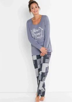 Damen bonprix Nachtwäsche|Wäsche·Nachtwäsche|Pyjama aus reiner Bio-Baumwolle