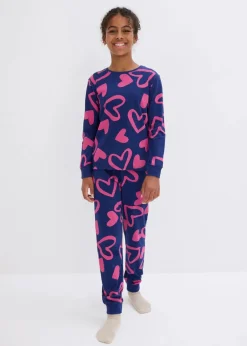 Kinder bonprix Mädchen·Nachtwäsche|Pyjama aus reiner Bio-Baumwolle (2-tlg. Set)
