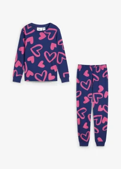 Kinder bonprix Mädchen·Nachtwäsche|Pyjama aus reiner Bio-Baumwolle (2-tlg. Set)