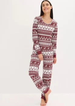 Damen bonprix Nachhaltigere Materialien|Nachtwäsche|Pyjama aus reiner Bio-Baumwolle