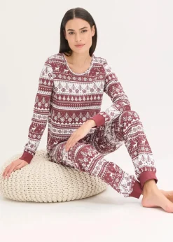 Damen bonprix Nachhaltigere Materialien|Nachtwäsche|Pyjama aus reiner Bio-Baumwolle
