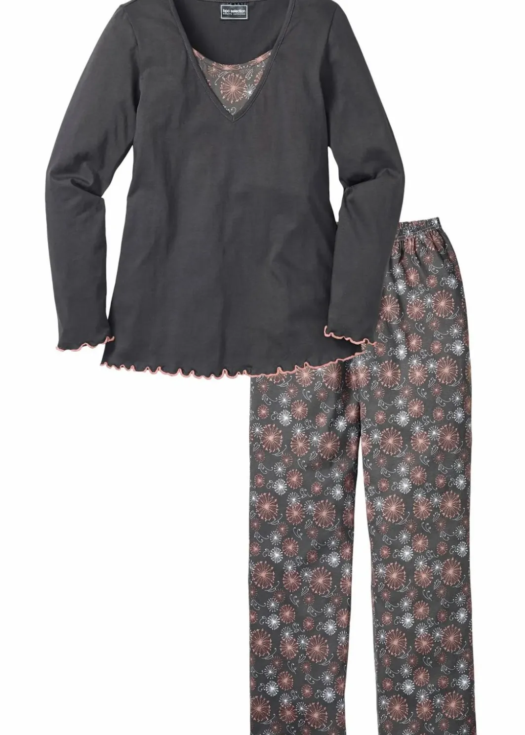 Damen bonprix Wäsche·Nachtwäsche|Nachhaltigere Materialien|Pyjama aus reiner Bio-Baumwolle