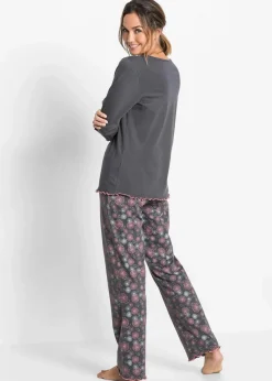 Damen bonprix Wäsche·Nachtwäsche|Nachhaltigere Materialien|Pyjama aus reiner Bio-Baumwolle