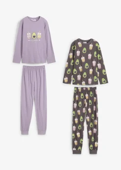 Kinder bonprix Mädchen·Nachtwäsche|Pyjama aus reiner Bio-Baumwolle (4-tlg. Set)