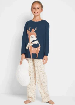 Kinder bonprix Mädchen·Nachtwäsche|Pyjama aus reiner Bio-Baumwolle (2-tlg. Set)