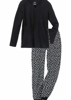 Damen bonprix Wäsche·Nachtwäsche|Nachhaltigere Materialien|Pyjama aus reiner Bio-Baumwolle
