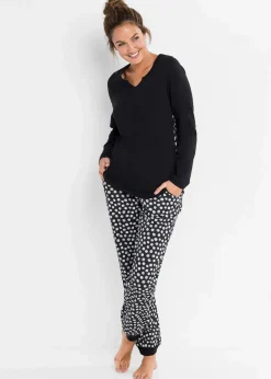 Damen bonprix Wäsche·Nachtwäsche|Nachhaltigere Materialien|Pyjama aus reiner Bio-Baumwolle