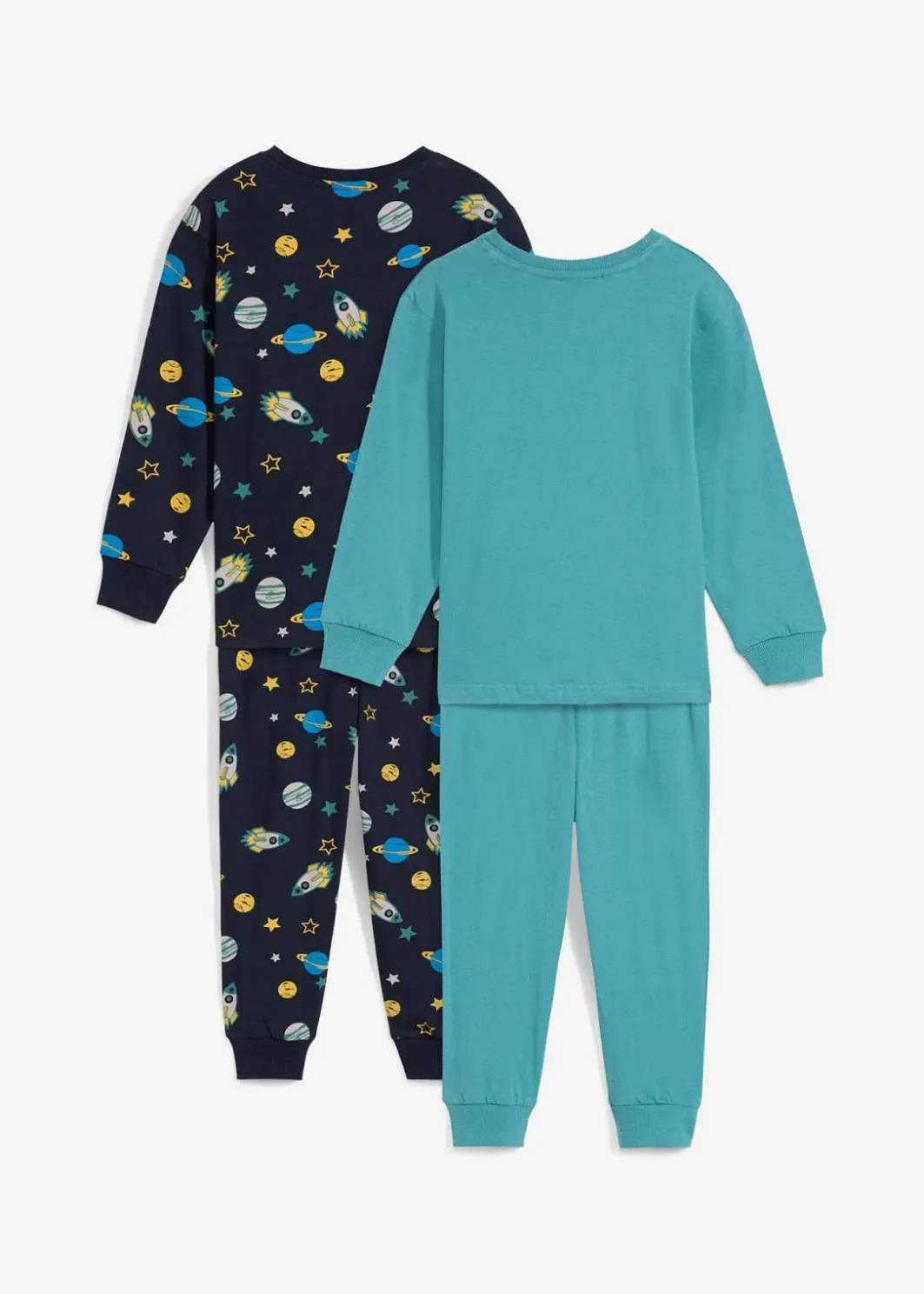 Kinder bonprix Jungen·Nachtwäsche|Pyjama aus reiner Bio-Baumwolle (4-tlg. Set)