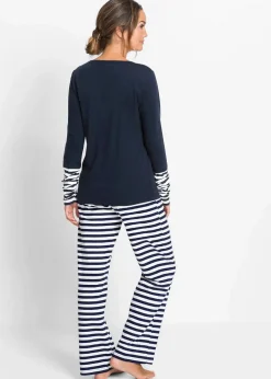 Online Pyjama aus reiner Bio-Baumwolle Damen Wäsche·Nachtwäsche|Nachhaltigere Materialien