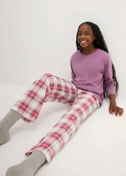 Discount Pyjama aus reiner Bio-Baumwolle (4-tlg. Set) Kinder Mädchen·Nachtwäsche