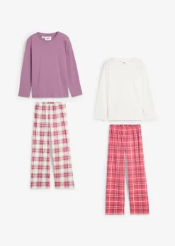 Discount Pyjama aus reiner Bio-Baumwolle (4-tlg. Set) Kinder Mädchen·Nachtwäsche