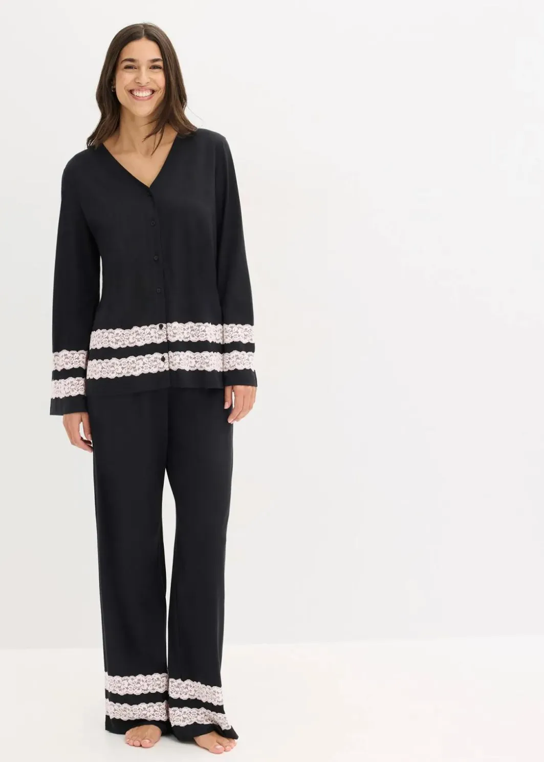 New Pyjama aus softem Viskose-Mix Damen Wäsche·Nachtwäsche|Nachtwäsche