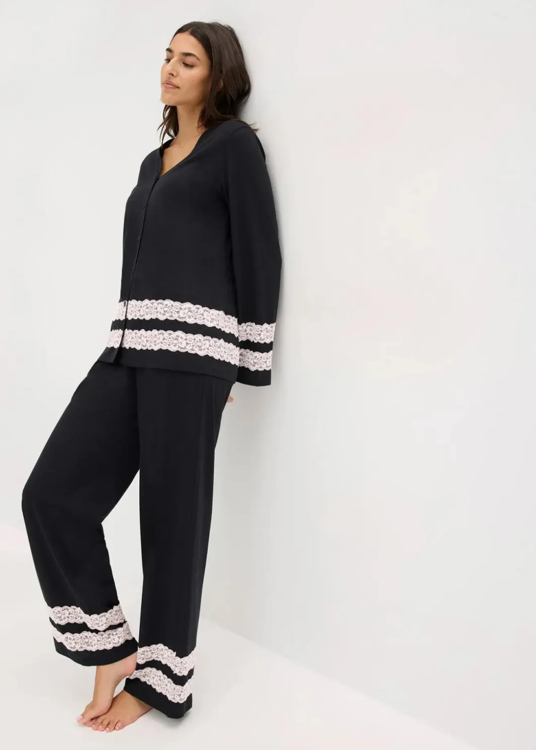 New Pyjama aus softem Viskose-Mix Damen Wäsche·Nachtwäsche|Nachtwäsche