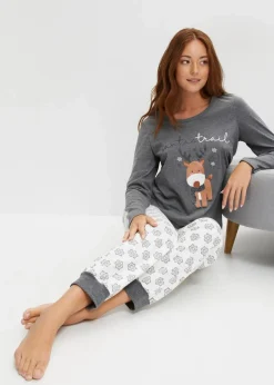 Damen bonprix Wäsche·Nachtwäsche|Nachtwäsche|Pyjama aus weicher Baumwolle