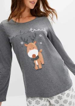 Damen bonprix Wäsche·Nachtwäsche|Nachtwäsche|Pyjama aus weicher Baumwolle