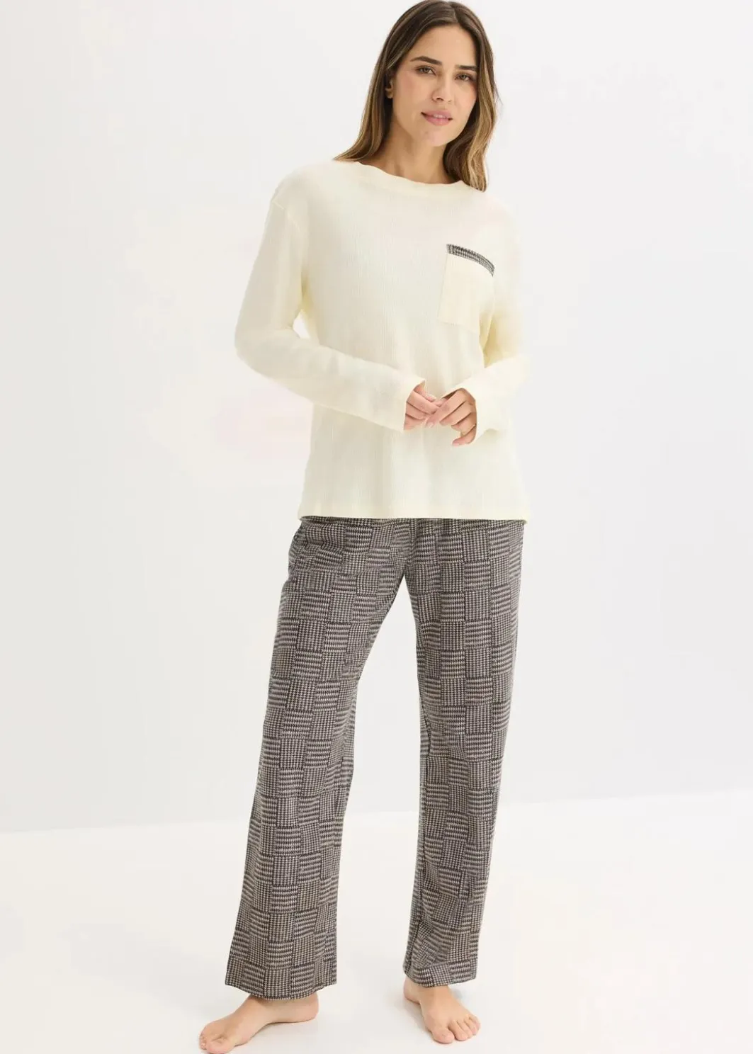 Damen bonprix Wäsche·Nachtwäsche|Nachtwäsche|Pyjama aus weicher Baumwolle