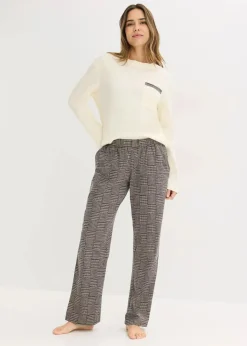 Damen bonprix Wäsche·Nachtwäsche|Nachtwäsche|Pyjama aus weicher Baumwolle
