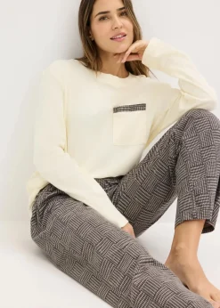 Damen bonprix Wäsche·Nachtwäsche|Nachtwäsche|Pyjama aus weicher Baumwolle