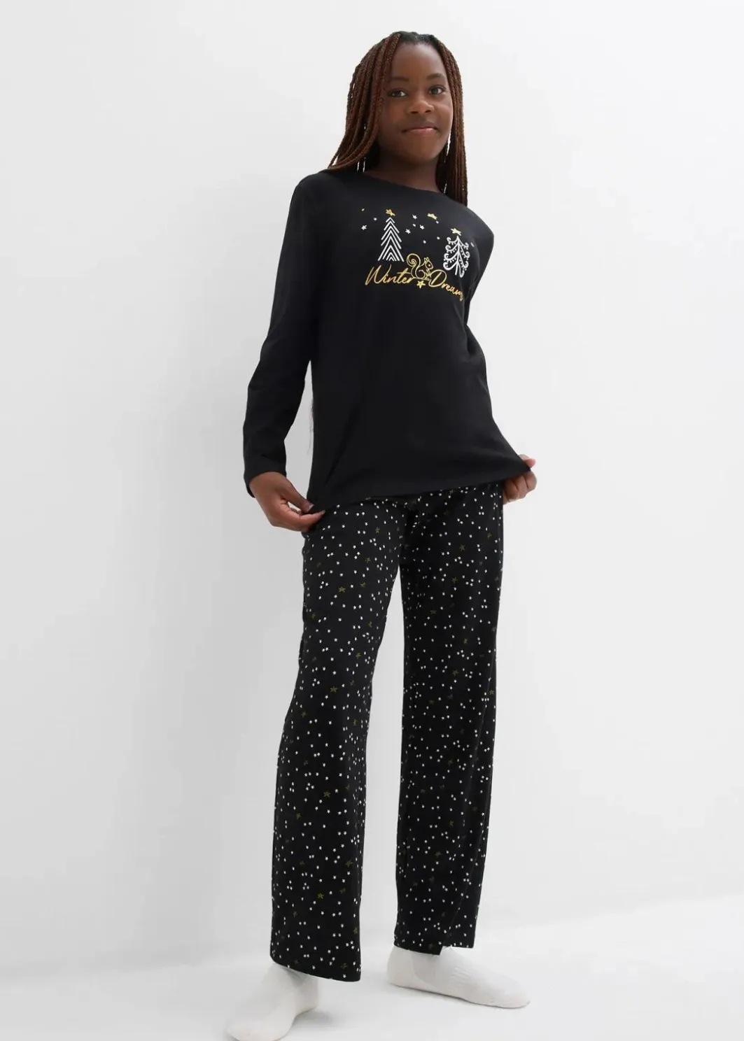 New Pyjama aus weicher Baumwolle mit Glitzerdruck Kinder Jungen·Nachtwäsche|Mädchen·Nachtwäsche