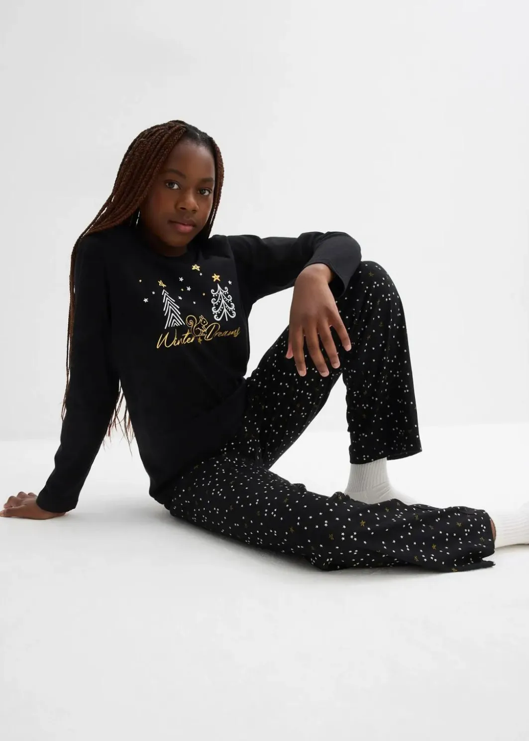 New Pyjama aus weicher Baumwolle mit Glitzerdruck Kinder Jungen·Nachtwäsche|Mädchen·Nachtwäsche