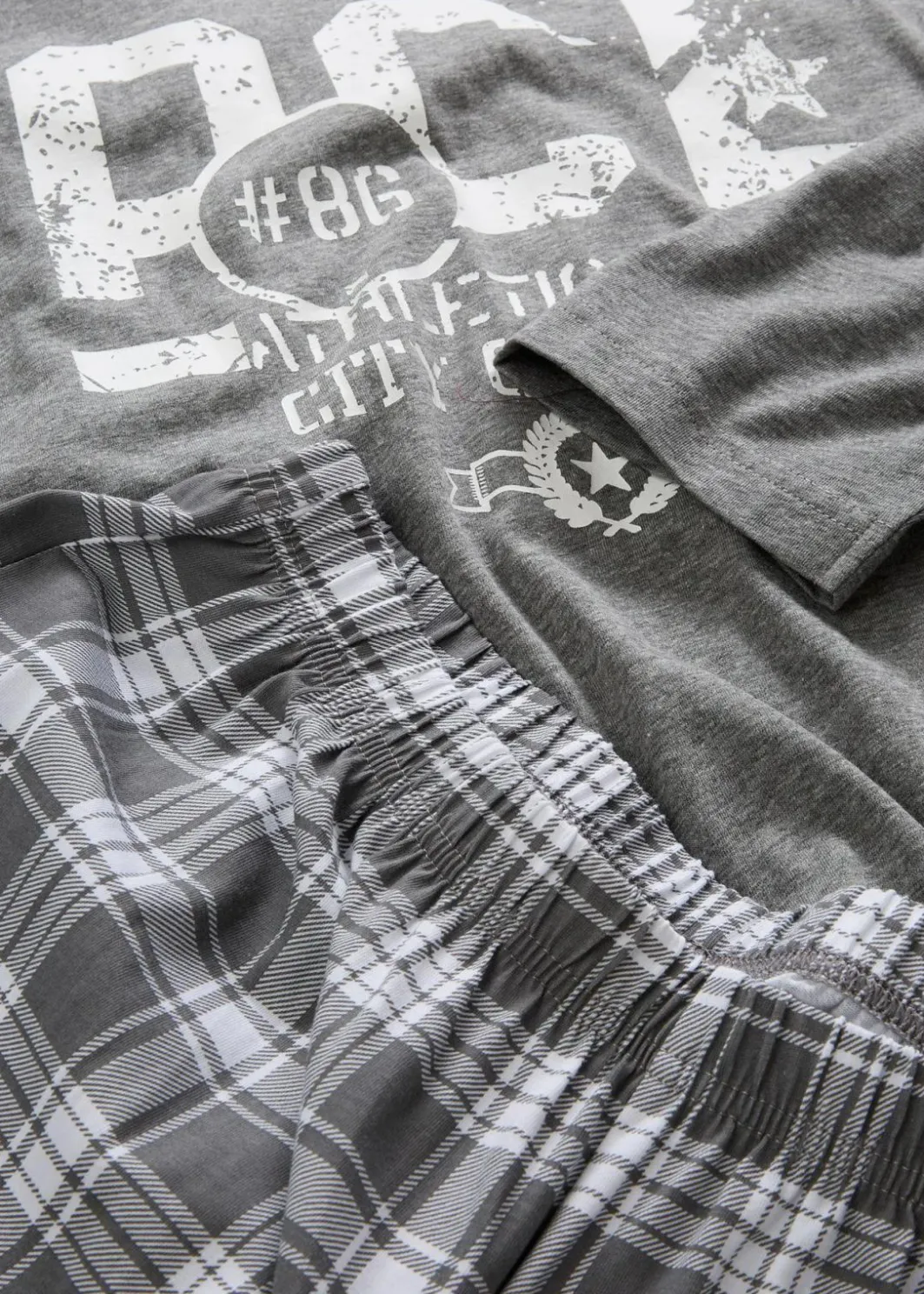 Herren bonprix Pyjamas|Große Größen|Pyjama mit Baumwolle und langen Ärmeln