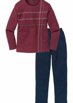 New Pyjama mit Baumwolle und langen Ärmeln Herren Pyjamas|Große Größen
