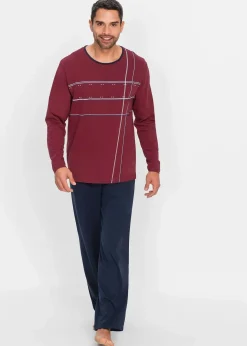 New Pyjama mit Baumwolle und langen Ärmeln Herren Pyjamas|Große Größen
