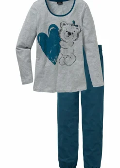 Damen bonprix Wäsche·Nachtwäsche|Nachhaltigere Materialien|Pyjama mit Bio-Baumwolle