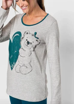 Damen bonprix Wäsche·Nachtwäsche|Nachhaltigere Materialien|Pyjama mit Bio-Baumwolle