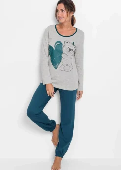 Damen bonprix Wäsche·Nachtwäsche|Nachhaltigere Materialien|Pyjama mit Bio-Baumwolle
