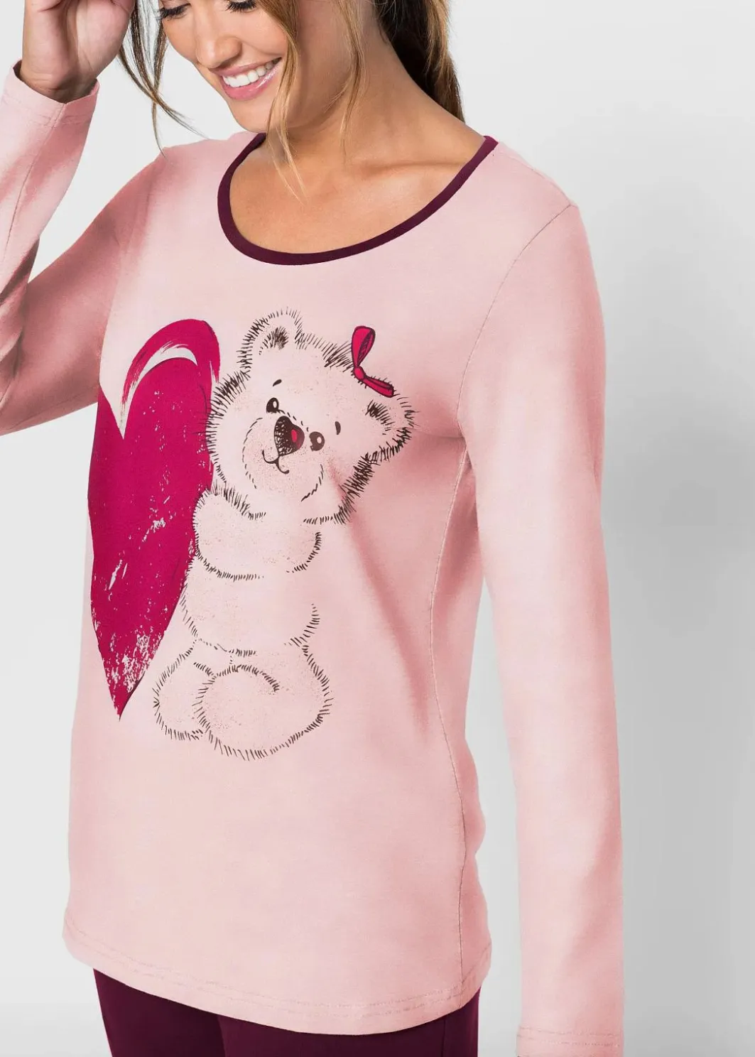 Damen bonprix Nachhaltigere Materialien|Nachtwäsche|Pyjama mit Bio-Baumwolle