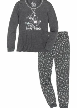 Damen bonprix Wäsche·Nachtwäsche|Nachhaltigere Materialien|Pyjama mit Bio-Baumwolle