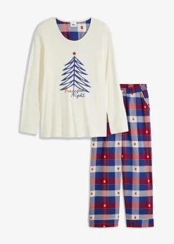 Damen bonprix Wäsche·Nachtwäsche|Nachtwäsche|Pyjama mit Flanellhose