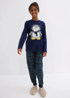 Clearance Pyjama mit Flanellhose und Bio-Baumwolle (2-tlg. Set) Kinder Jungen·Nachtwäsche|Mädchen·Nachtwäsche