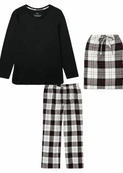 Best Pyjama mit Flanellhose und Geschenktasche Damen Wäsche·Nachtwäsche|Nachtwäsche
