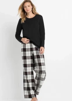 Best Pyjama mit Flanellhose und Geschenktasche Damen Wäsche·Nachtwäsche|Nachtwäsche