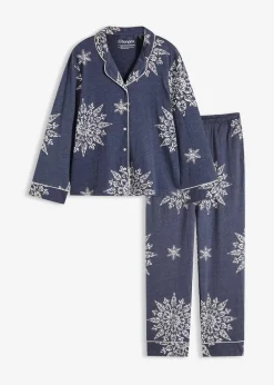 Damen bonprix Wäsche·Nachtwäsche|Nachtwäsche|Pyjama mit Knopfleiste