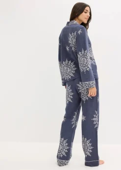 Damen bonprix Wäsche·Nachtwäsche|Nachtwäsche|Pyjama mit Knopfleiste