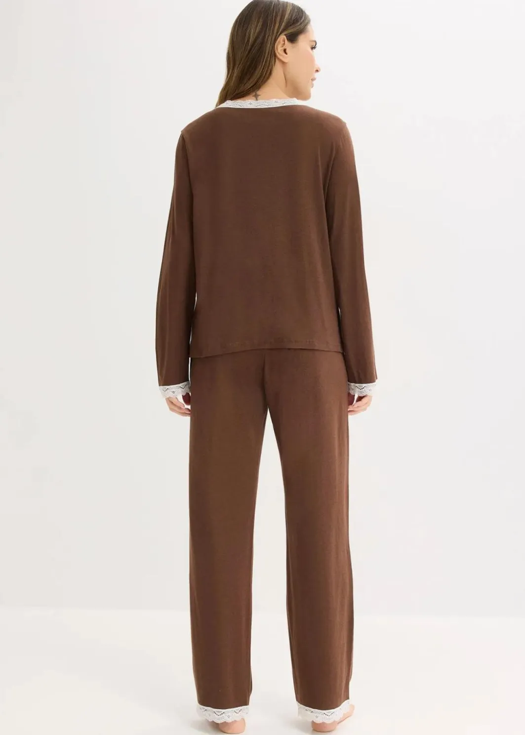 New Pyjama mit Knopfleiste Damen Nachhaltigere Materialien|Nachtwäsche