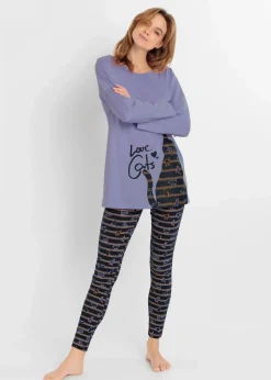 Damen bonprix Wäsche·Nachtwäsche|Nachtwäsche|Pyjama mit Leggings